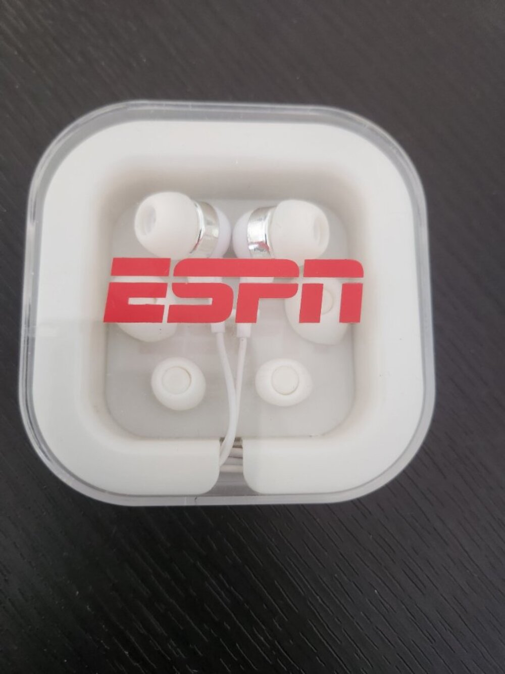 ESPN Promo Branded 3.5mm Wired In-Ear Headphones with Mic and Case